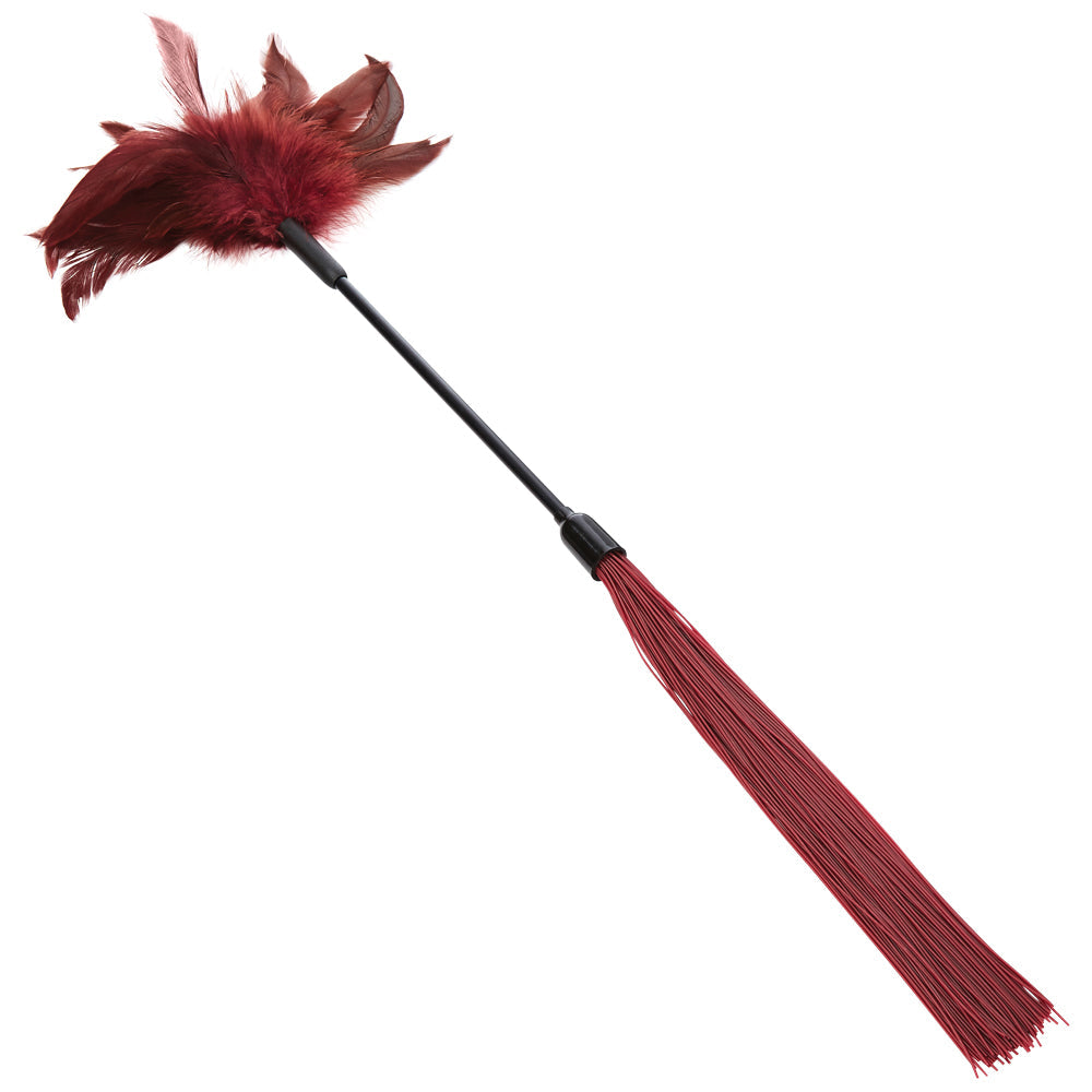 Sex & Mischief Enchanted Feather Tickler - Burgundy
