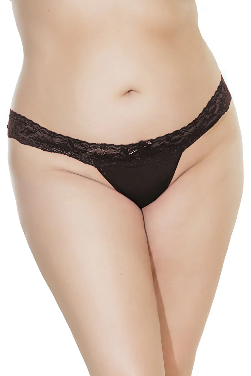 Coquette Queen Call Me Thong Black