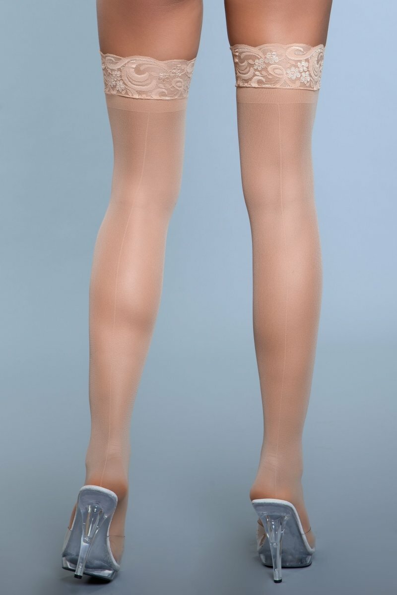 BeWicked Keep A Secret Thigh Highs Beige