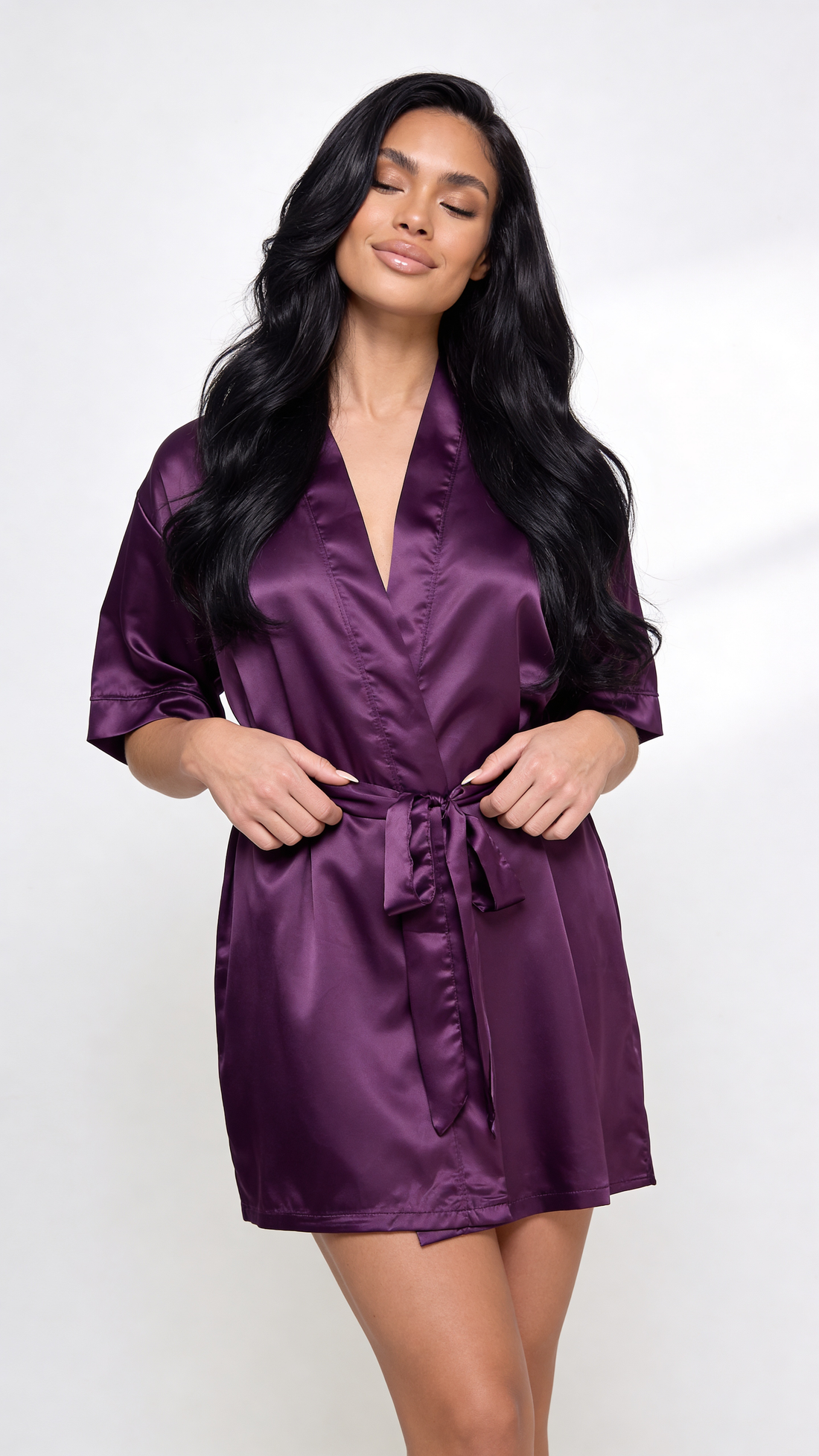 Be Wicked Getting Ready Robe Burgundy