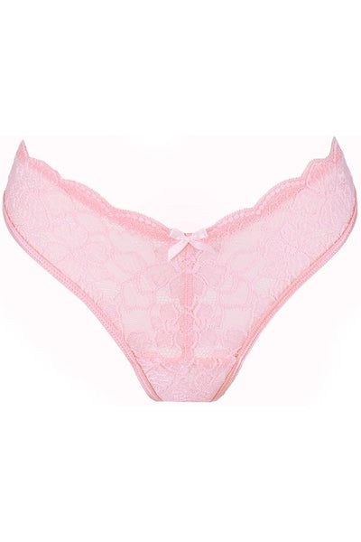 On the Clouds Lace Thong Panty BabyPink