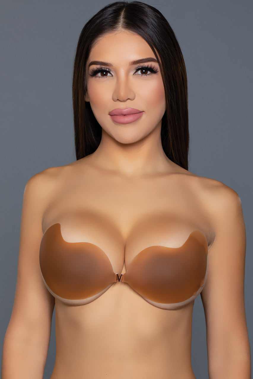 BeWicked Mango Shaped Strapless Bra 100% Silicone Bra Tan