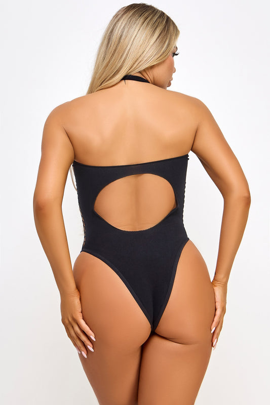 BeWicked Scarlett Bodysuit Stocking Black