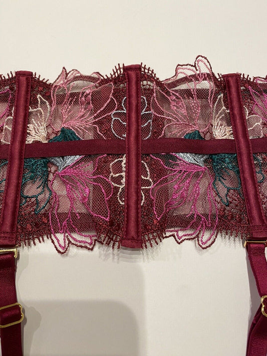 Victoria's Secret Garter Belt Lingerie Very Sexy Floral Extra Small XS Small S