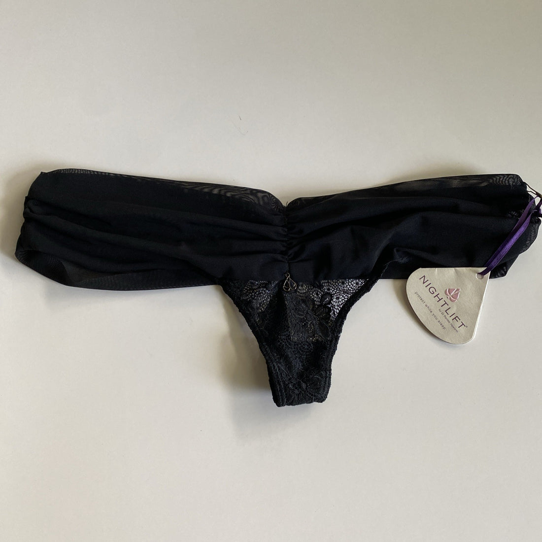 Nightlift Nylon Soft Thong Panty Black XL