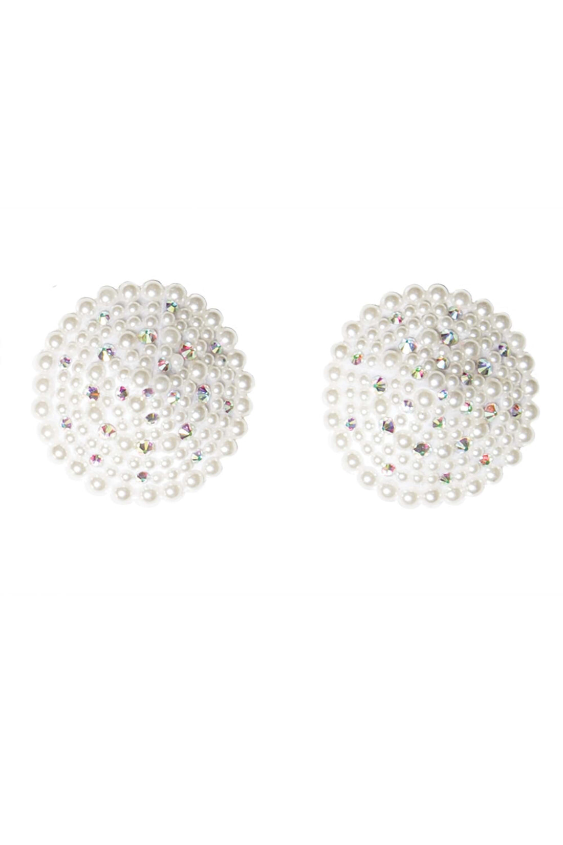 Coquette Pearl & Rhinestones Round Reusable Pasties-Rebel Romance