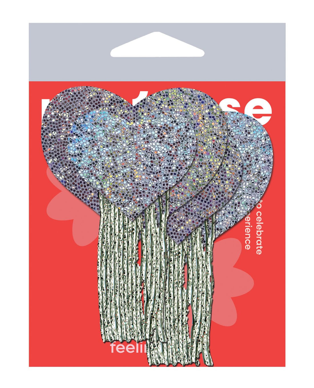 Pastease Tassel Glitter Heart - Silver