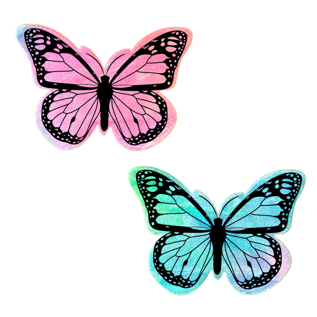 Neva Nude Sherbet Tie Dye Velvet UV Butterfly Pasties - Rainbow