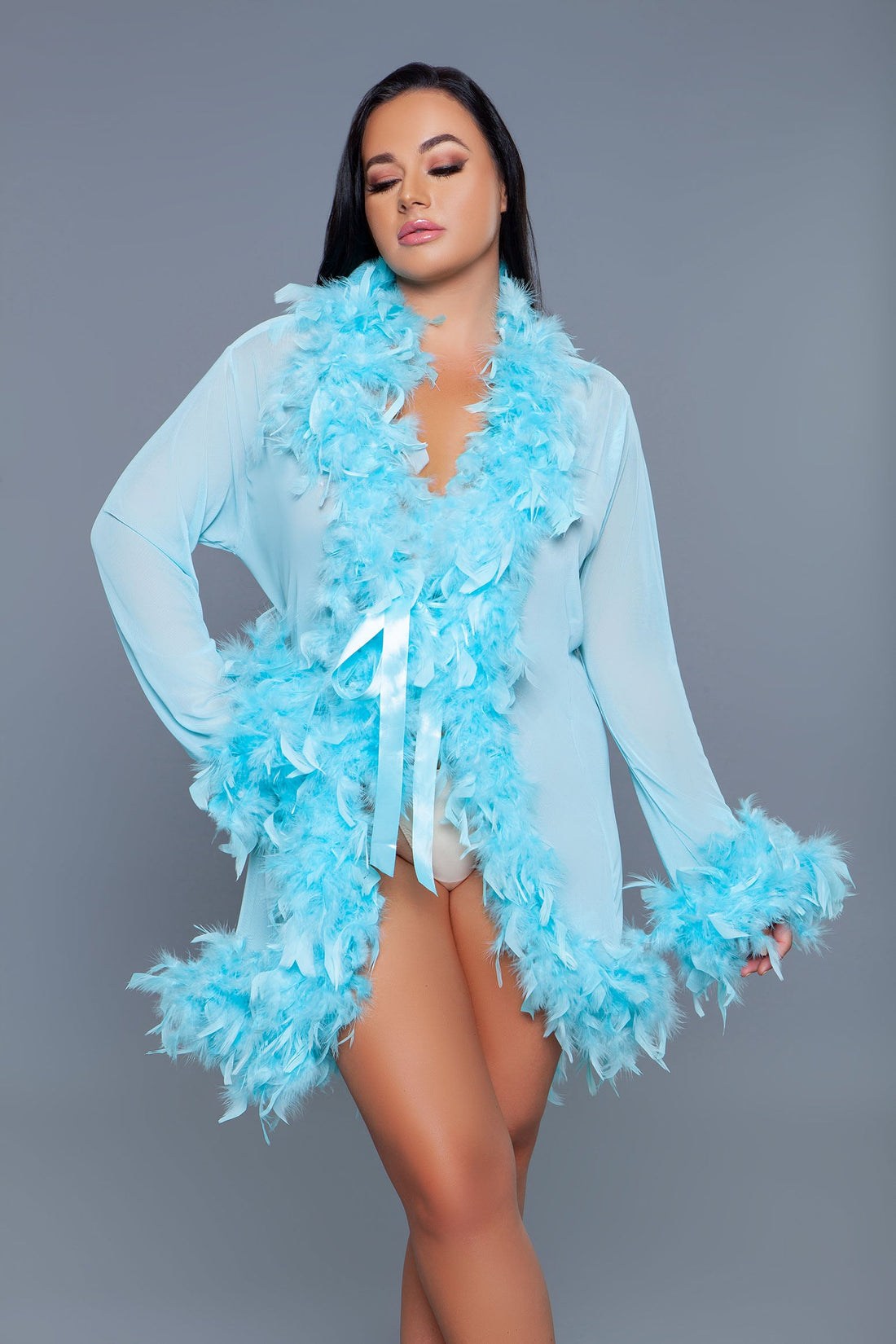 Be Wicked Lux Robe Turquoise