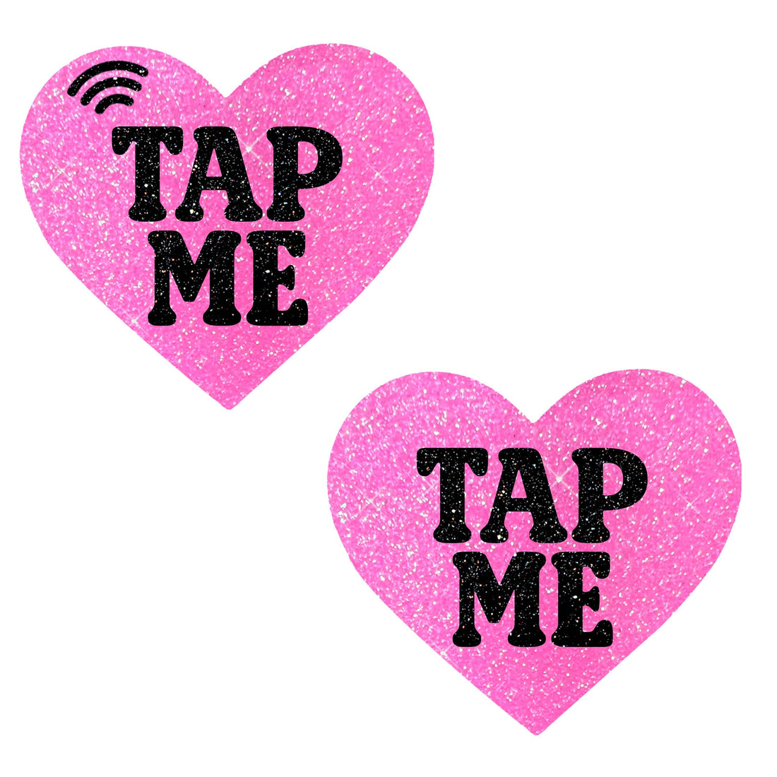 Neva Nude Tap Me Pink Heart Smart NFC Pasties Tap to Tip - Pink/Black
