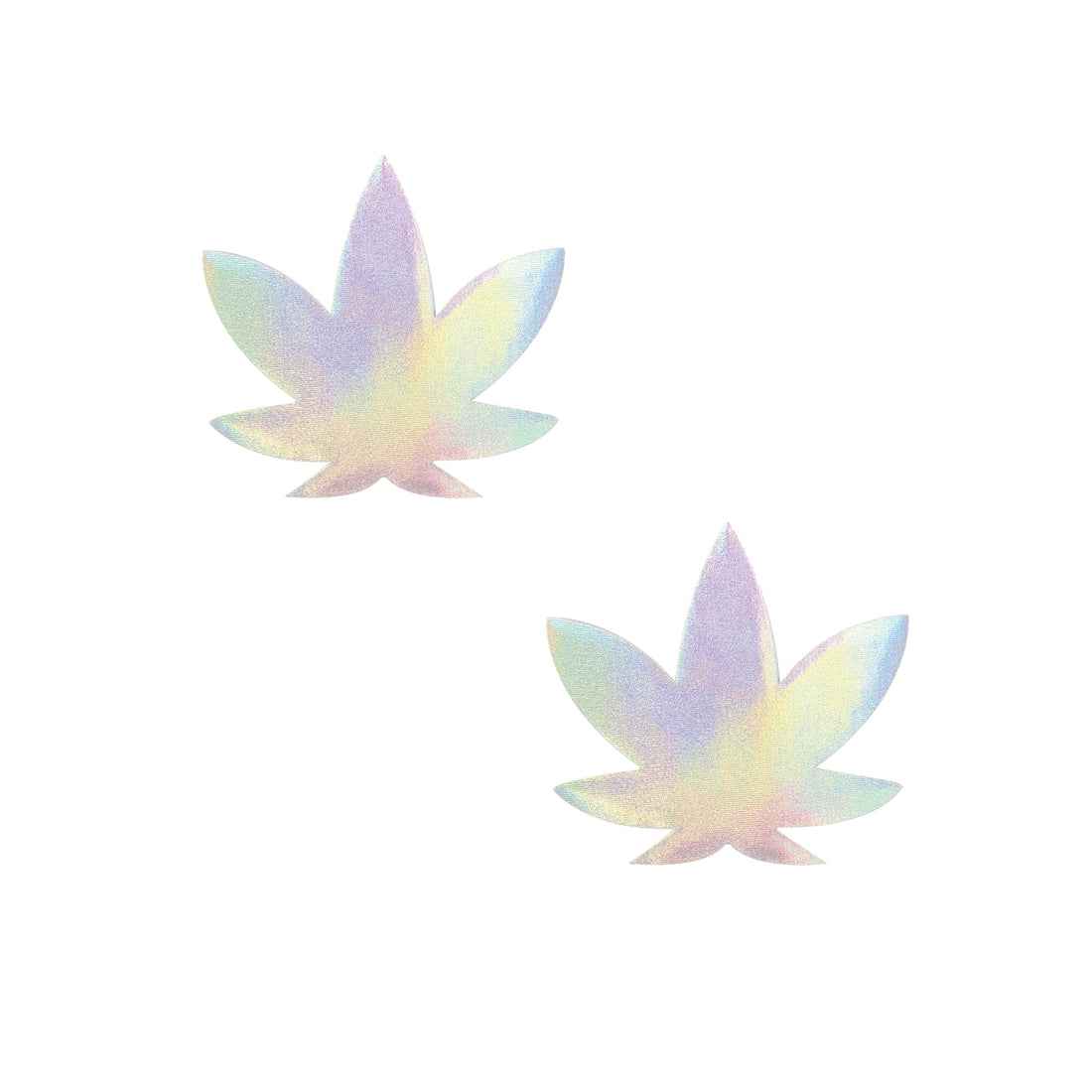 Neva Nude Holographic Weed Leaf Small Body Stickers - Pack of 6
