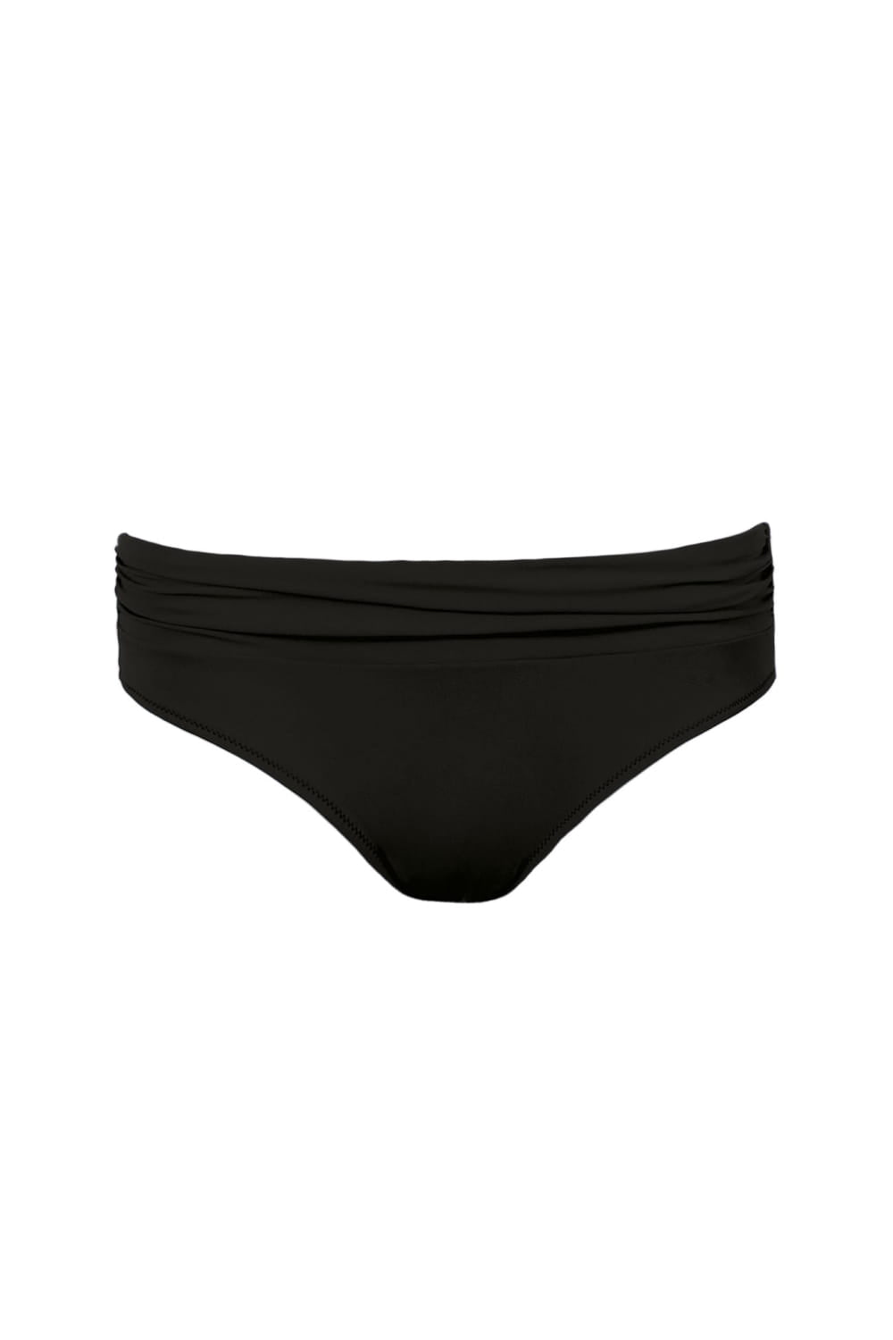 Axami Luxury Swimwear F110 High Waisted Bikini Bottom Black