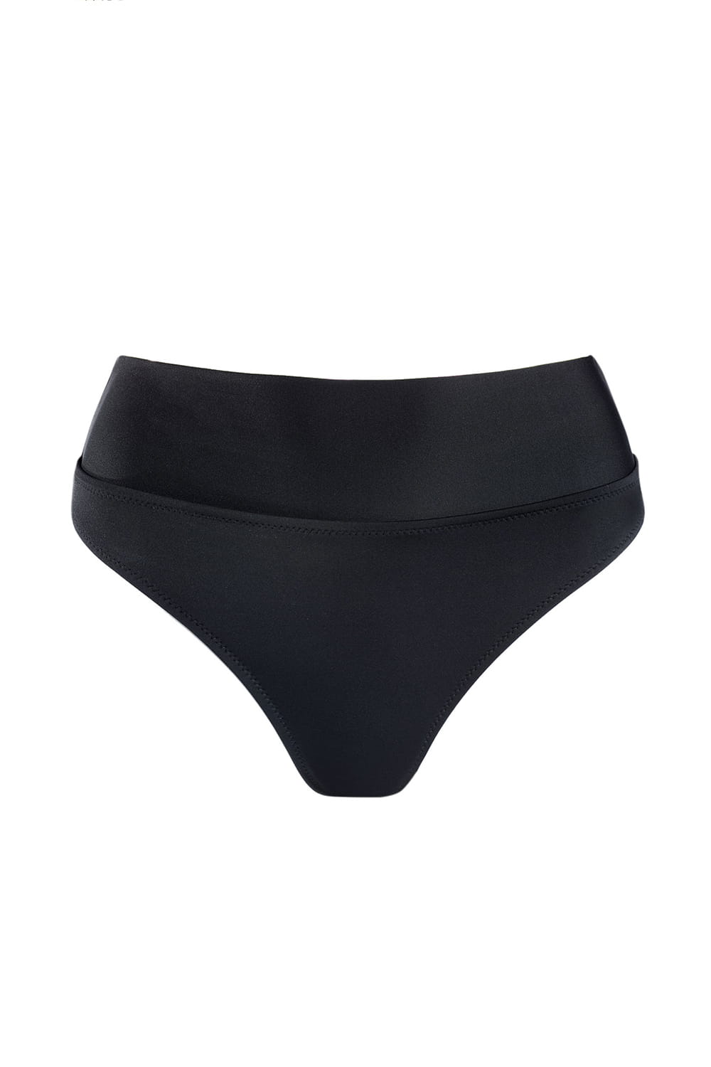 Axami Luxury Swimwear F114 High Waisted Bikini Bottom Black
