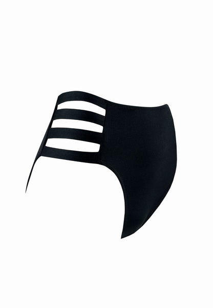 Axami Luxury Swimwear F202 High Waist Bikini Bottom Black