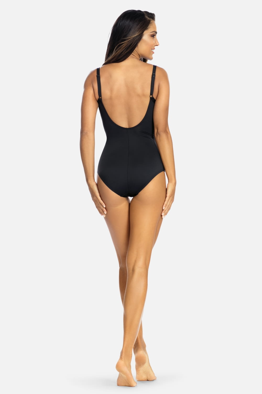 Axami Luxury Swimwear F30 Slimming One Piece Swimsuit Black/Silver