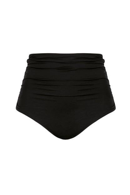 Axami Luxury Swimwear F46 High Waist Bikini Bottom Black