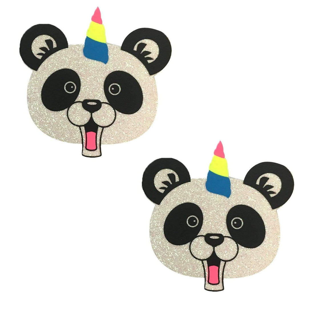 Neva Nude PandaCorn Glitter Blacklight Spirit Party Animal Pasties - White