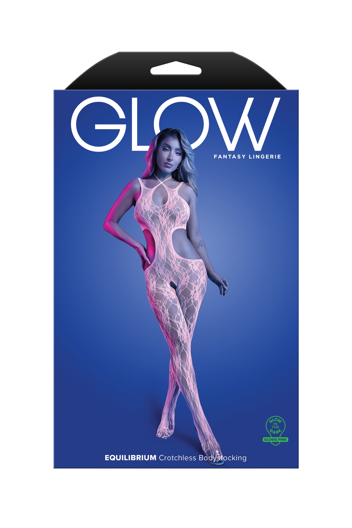 Fantasy Glow Black Light Equilibrium Crotchless Bodystocking