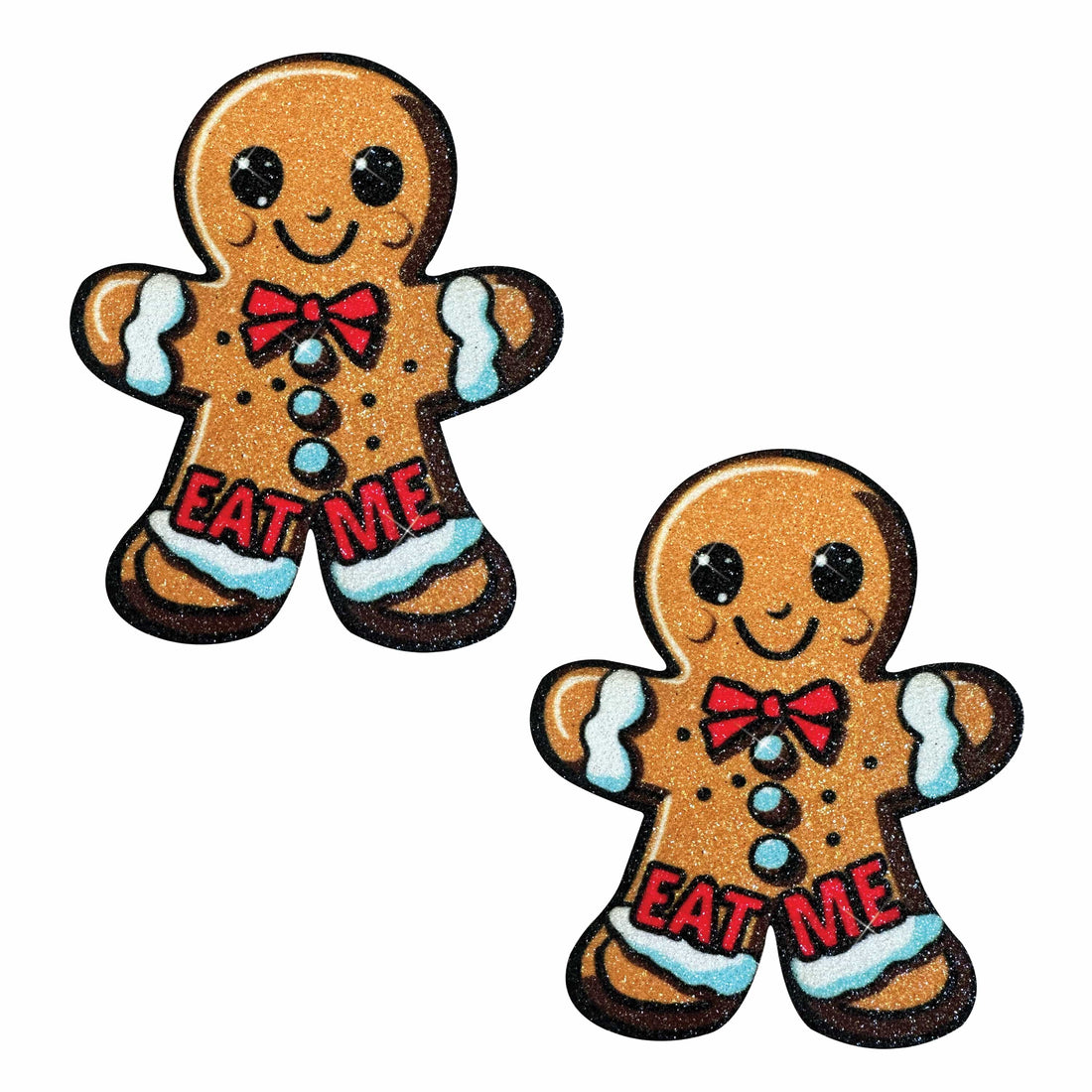 Neva Nude Freaking Awesome Gingy Gingerbread Man Eat Me Glitter Pasties - Brown