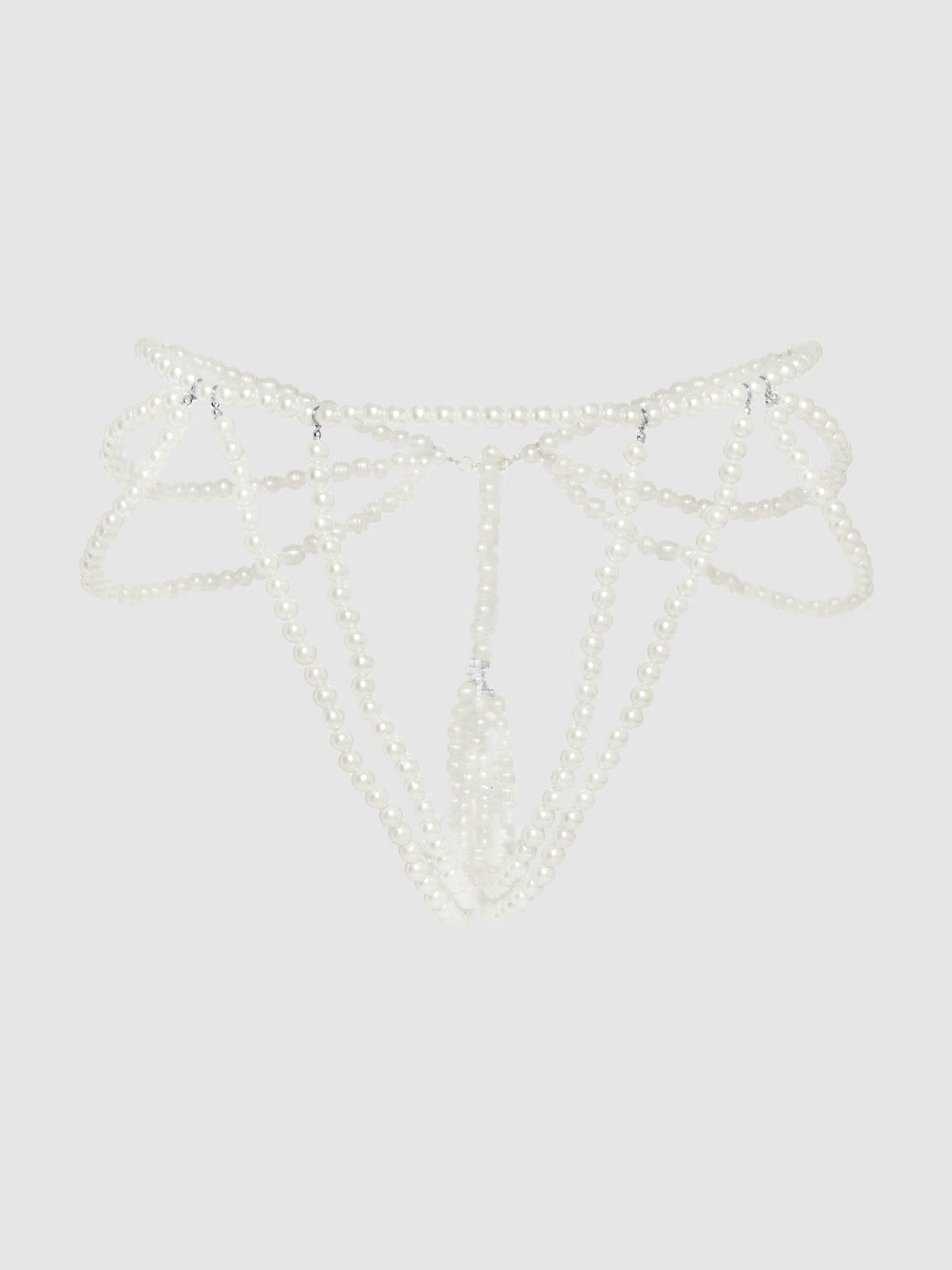 House of Desire Pearl Draped Panty Ivory