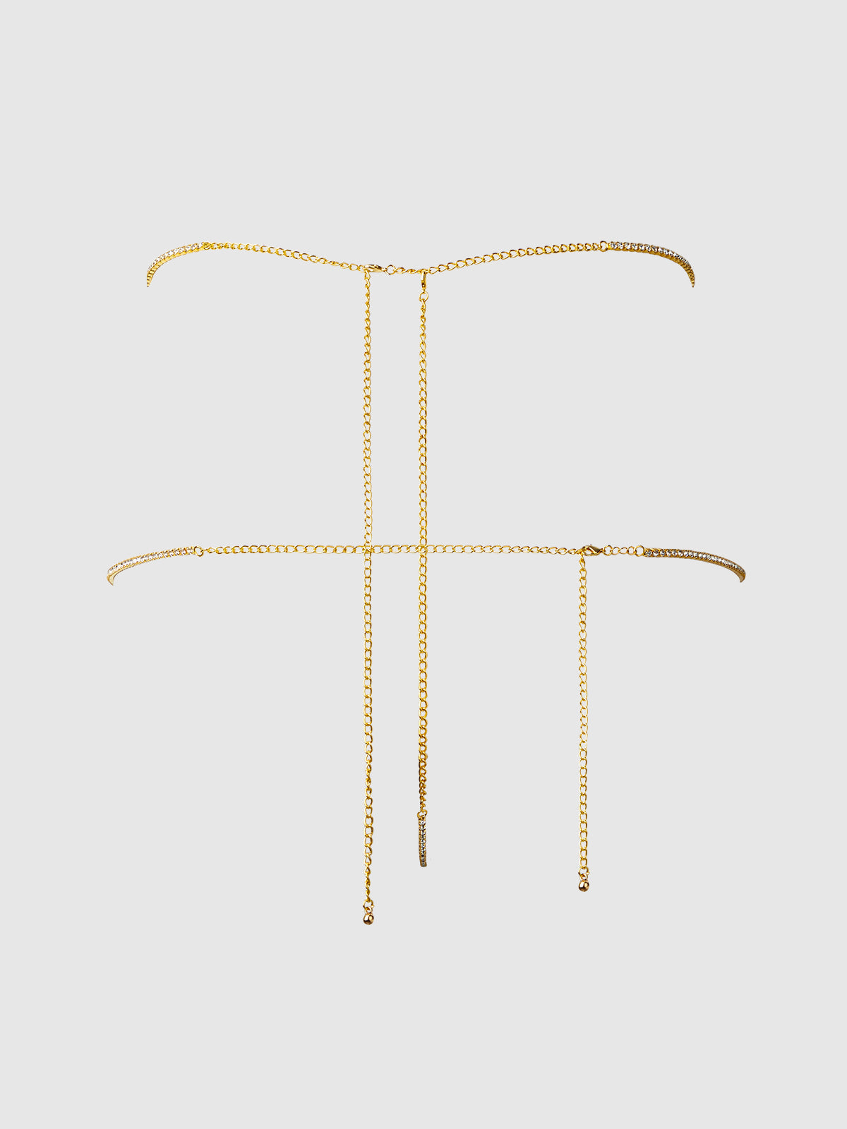 House of Desire Rhinestone Swirl Knot Panty G-String Gold