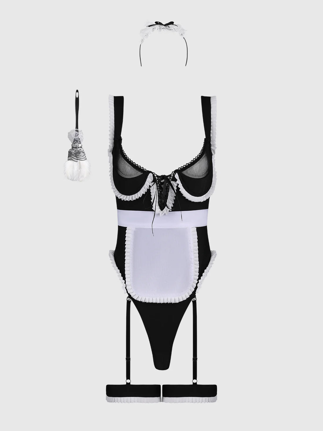 House of Desire Maid Teddy, Apron, Headpiece & Duster Costume