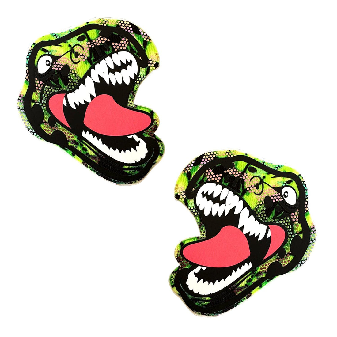 Neva Nude Blacklight Dinosaur Pasties - Green/Black