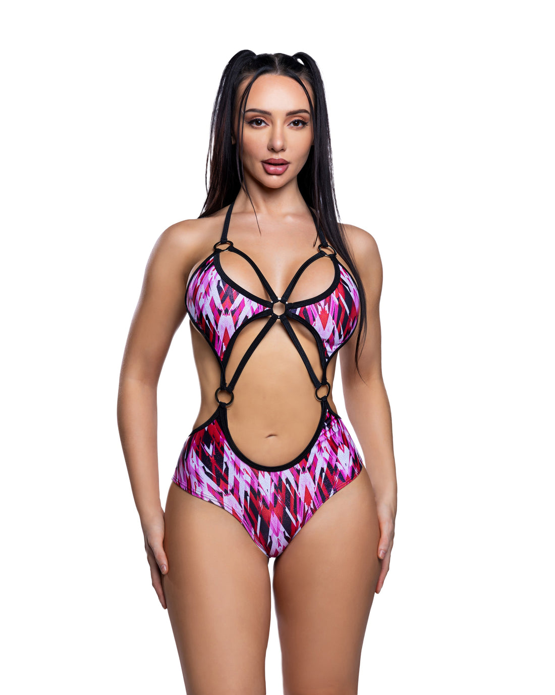 J. Valentine 5-Ring Bodysuit Refracted Red