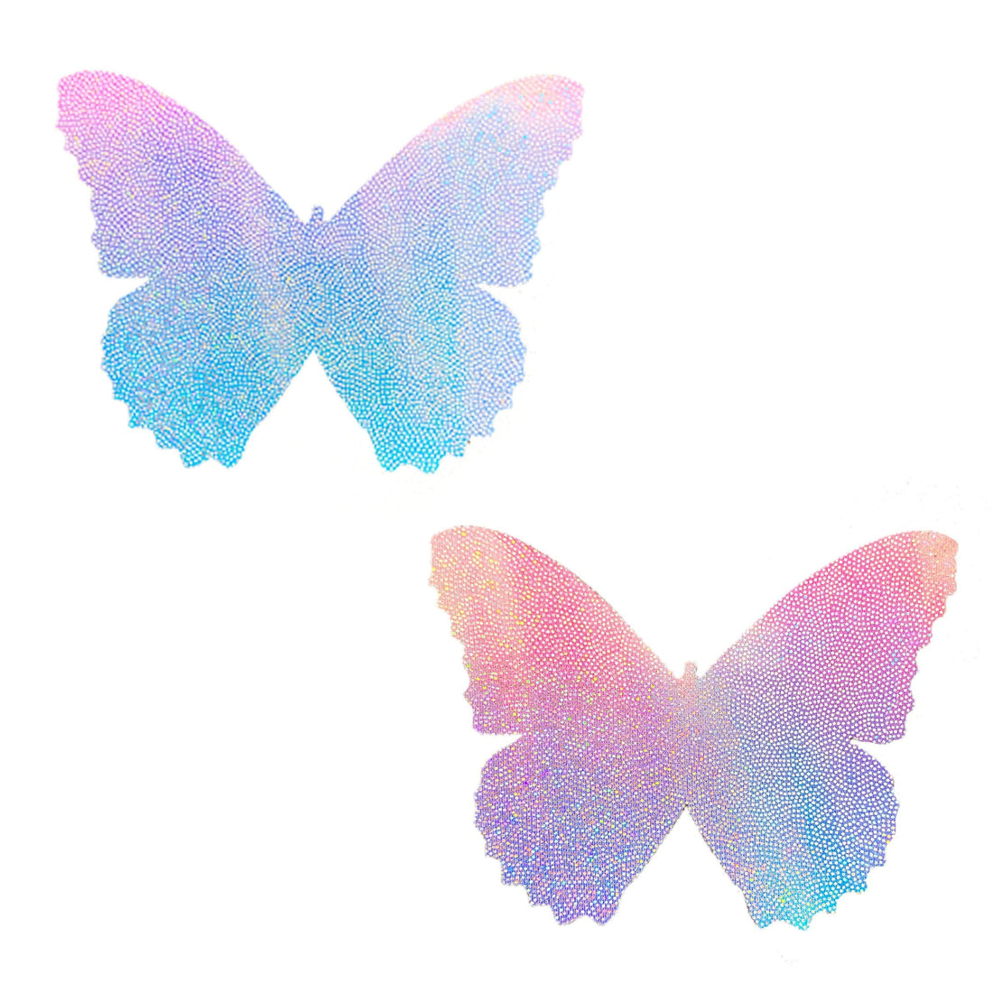Neva Nude Holographic Butterfly Kisses Nipztix Pasties - Pink/Blue