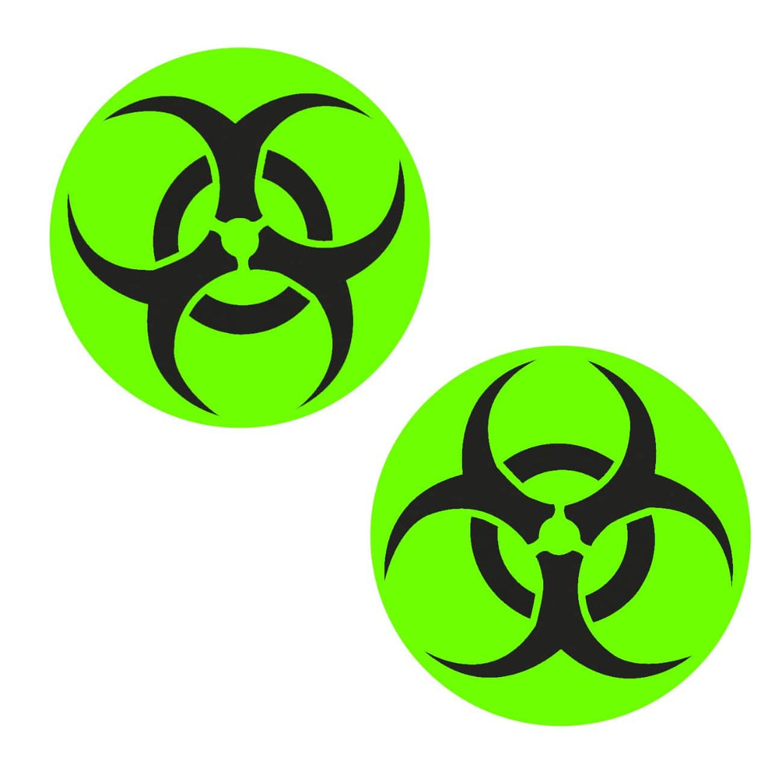 Neva Nude Biohazard Toxic Wet Vinyl Pasties - Neon Green