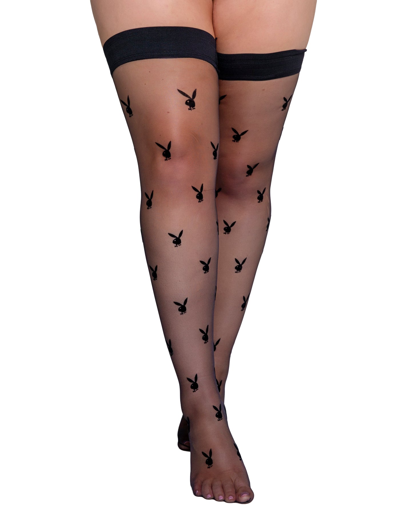 Playboy Bunny Noir Stockings Queen Plus Size