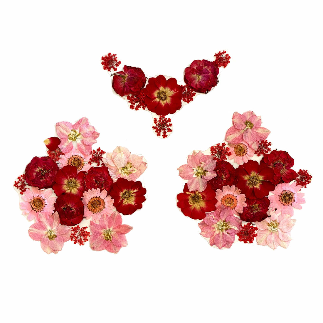 Neva Nude Harvest Moondancer Real Dried Pressed Flower Pasties - Red