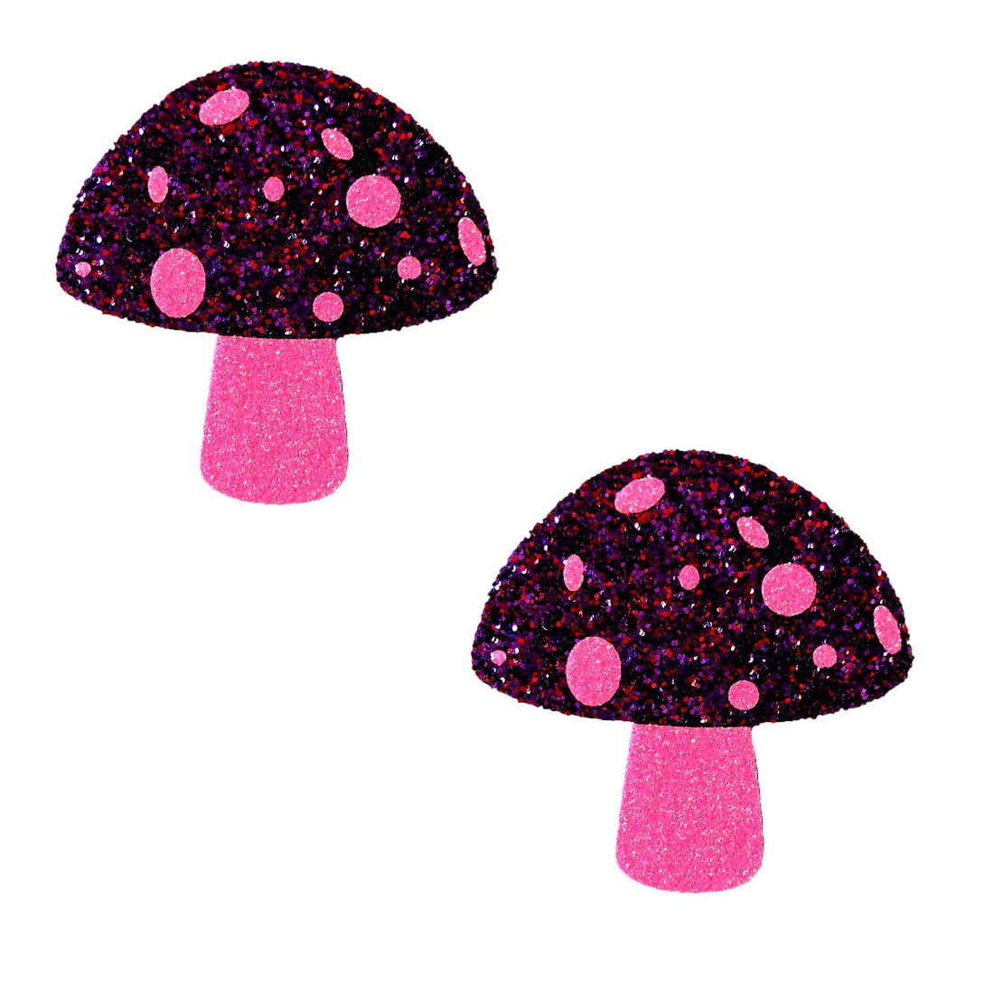 Neva Nude Glitter UV Shroom Nipztix Pasties - Pink