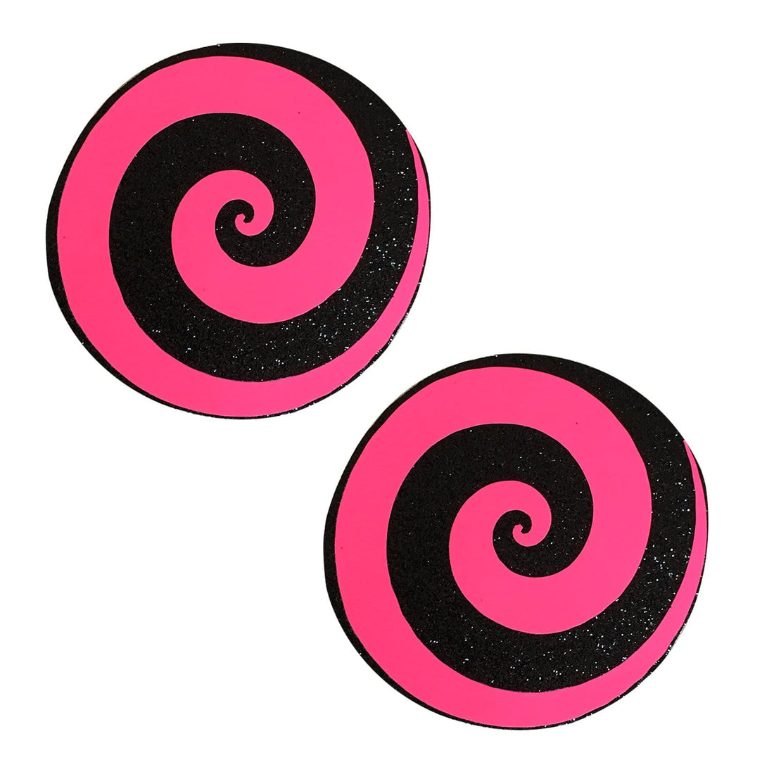 Neva Nude Starburst Blacklight Spiral Pasties - Neon Pink