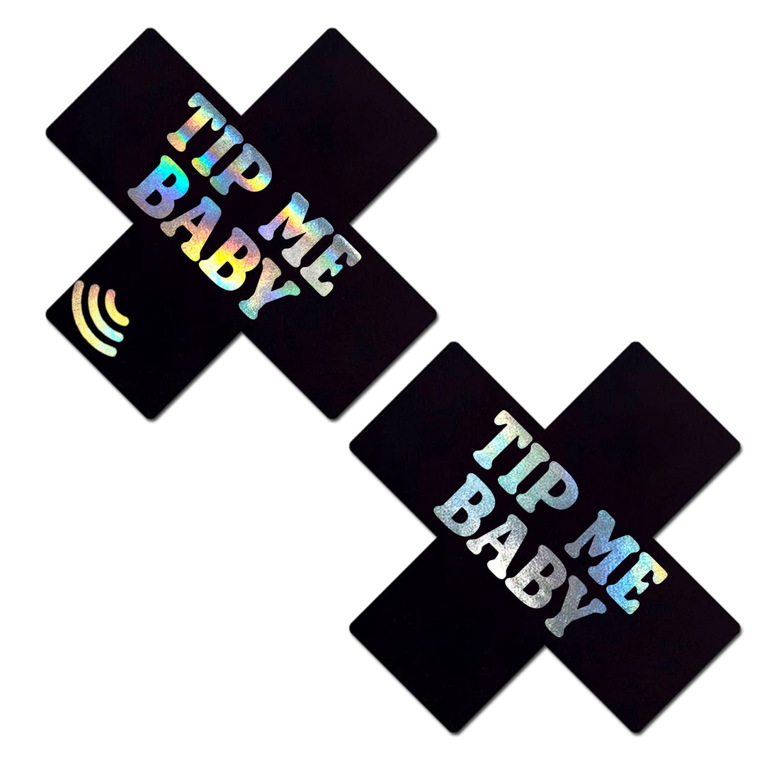 Neva Nude Tip Me Baby Holographic X Smart NFC Pasties Tap to Tip - Multicolor