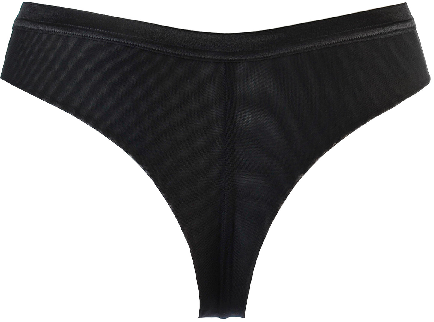 Axami 11075 Sheer Stripe Brazilian Thong On the Clouds Nude/Black