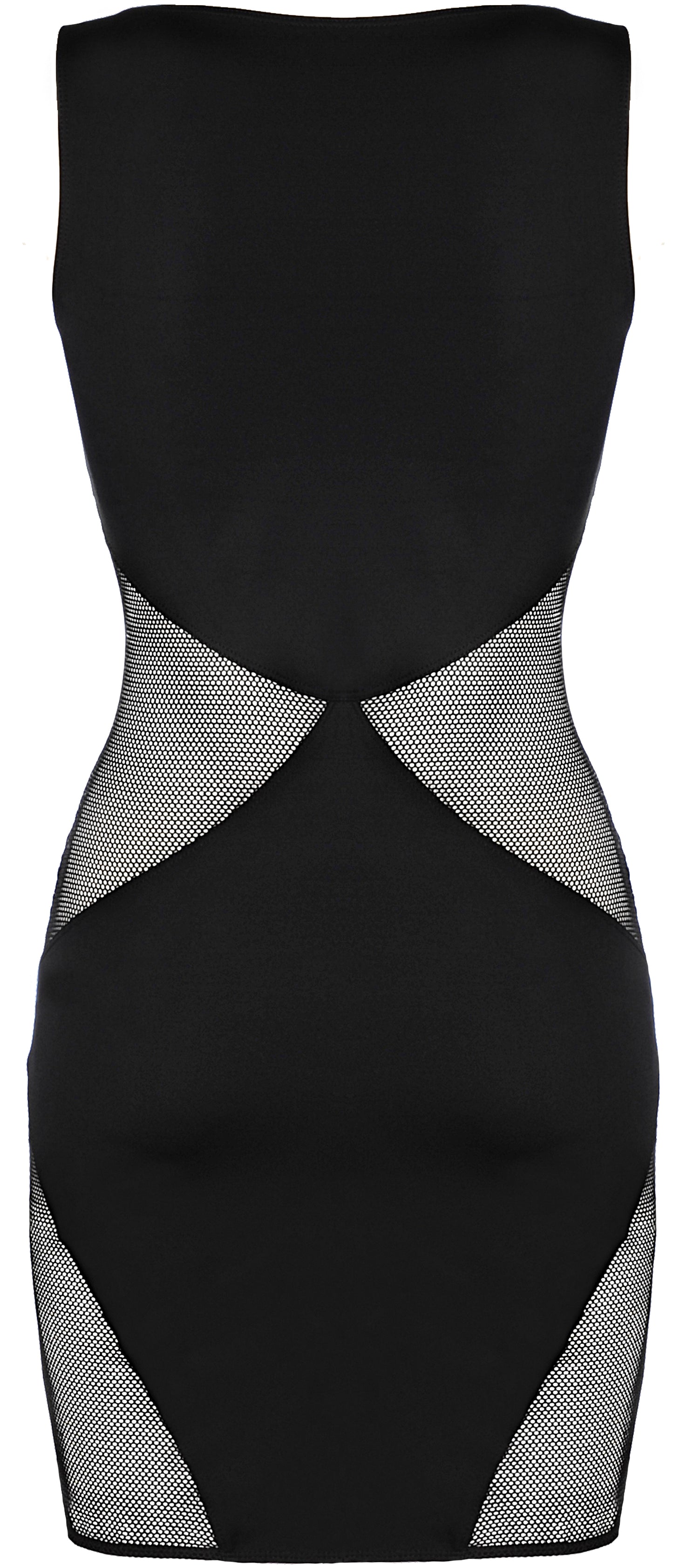 Axami 9279 Sexy Microfiber Black Sheer Dress MADE IN EUROPE