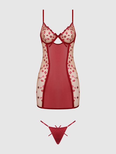 Angelina Chemise Slip Kiss Embroidery