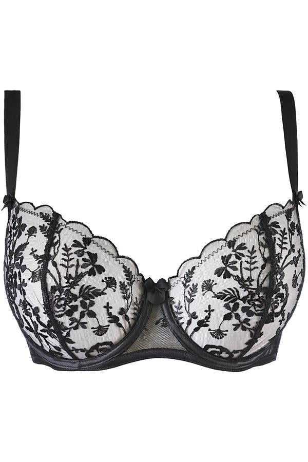 Duchessa Sheer Unlined Bra Black