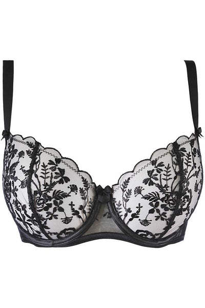 Duchessa Sheer Unlined Bra Black