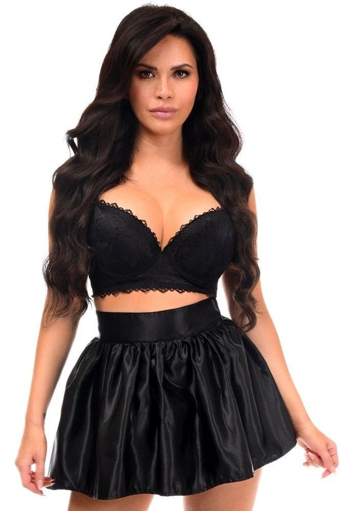 Daisy Corsets Black Satin Skirt