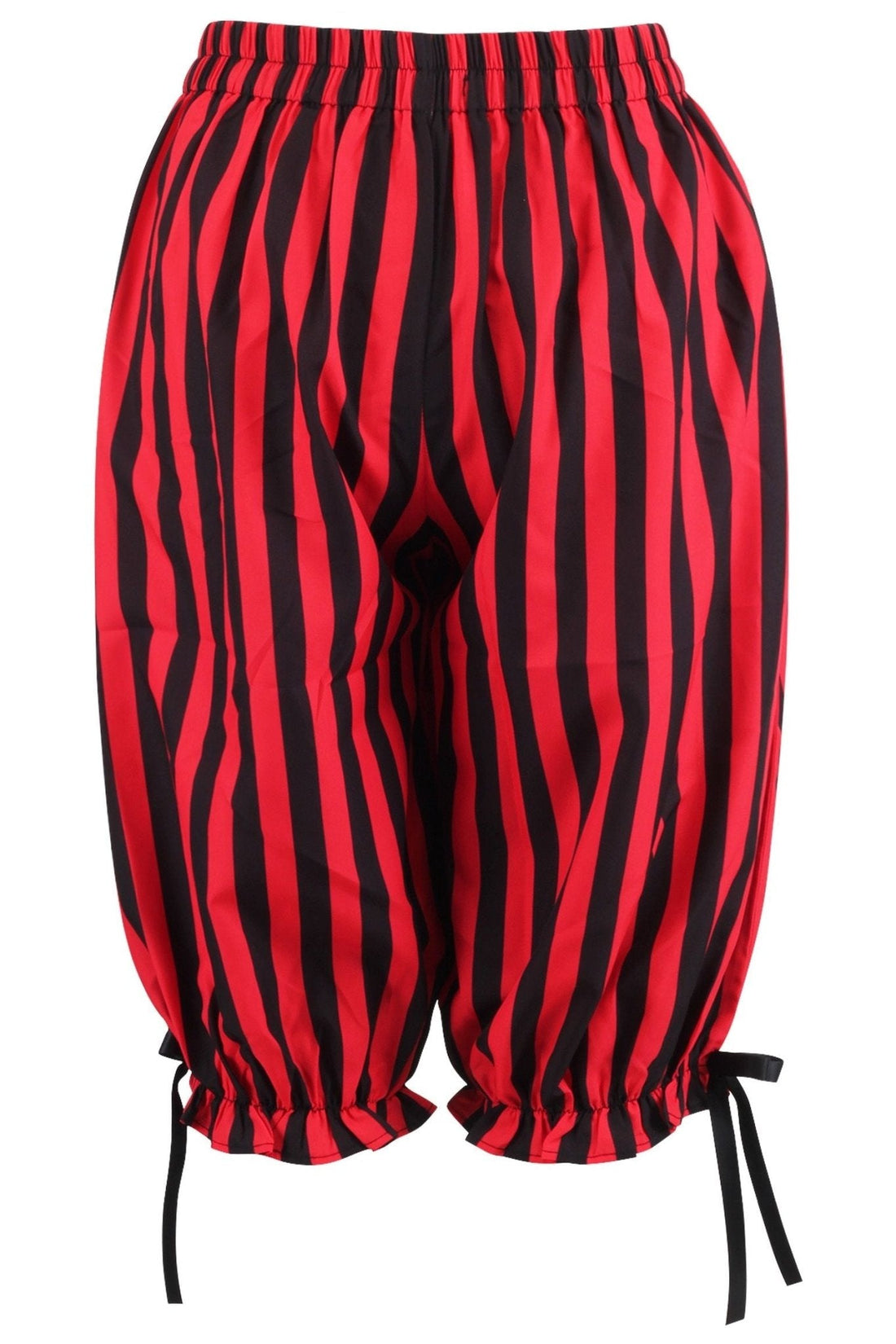 Daisy Corsets Black/Red Striped Crepe Long Bloomers