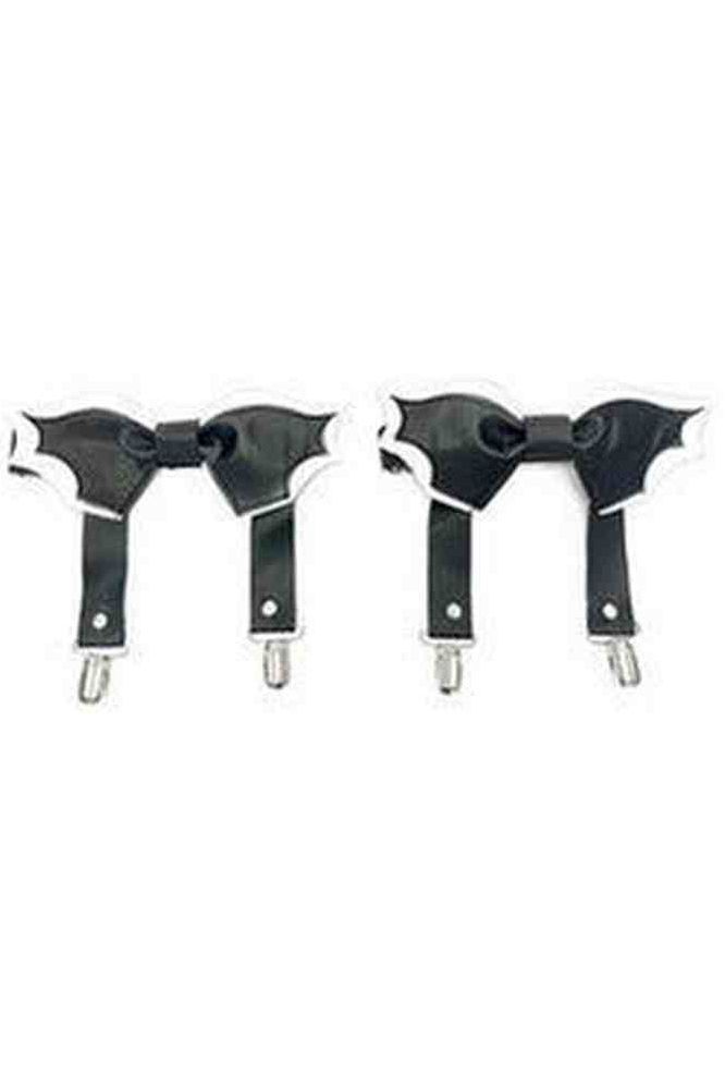 Daisy Corsets Black/White Bat Leg Garters