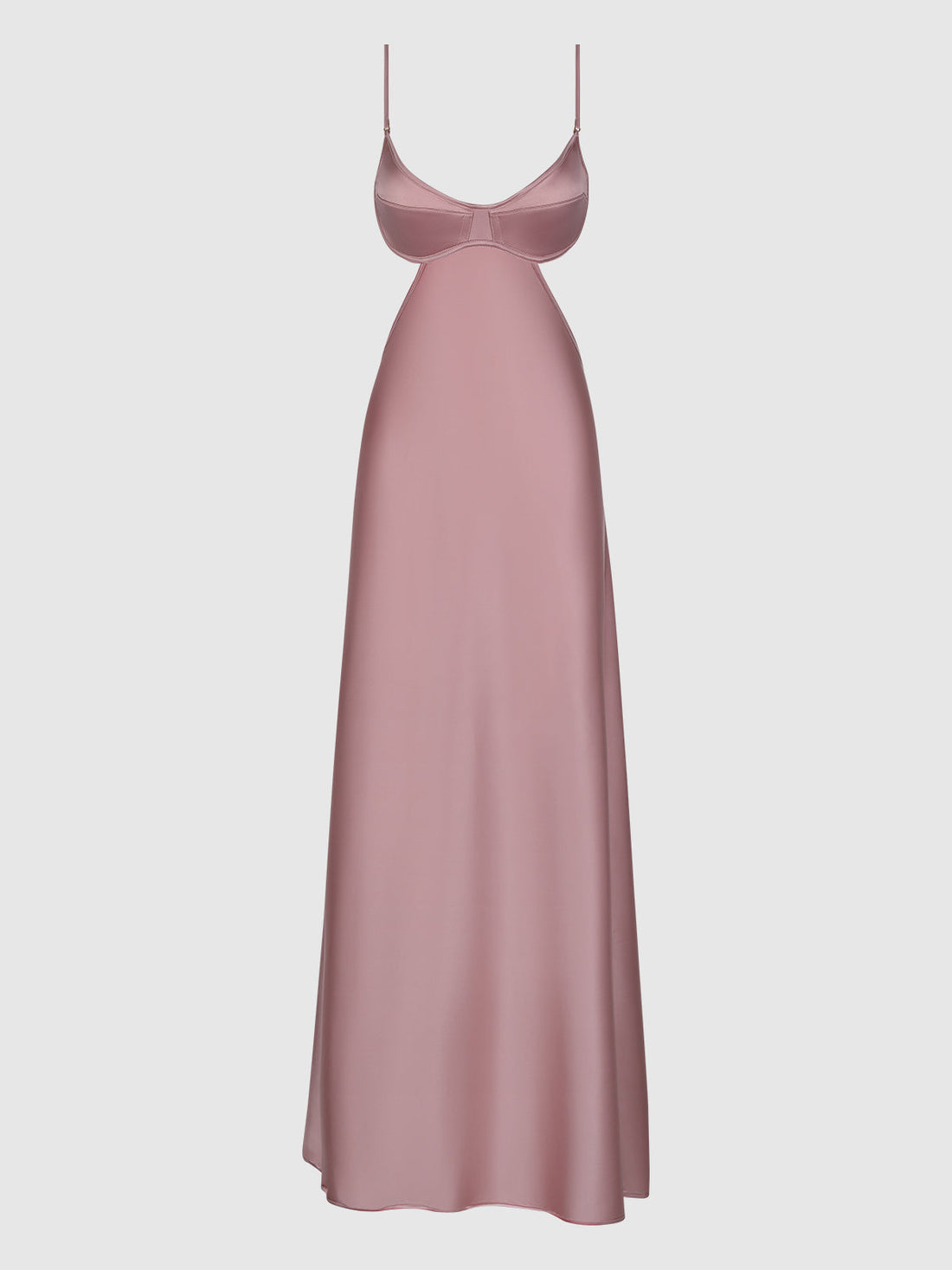 Brigeta Satin Mono Wire Long Gown Mauve