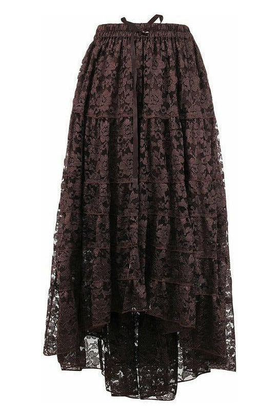 Daisy Corsets Brown Lace Skirt