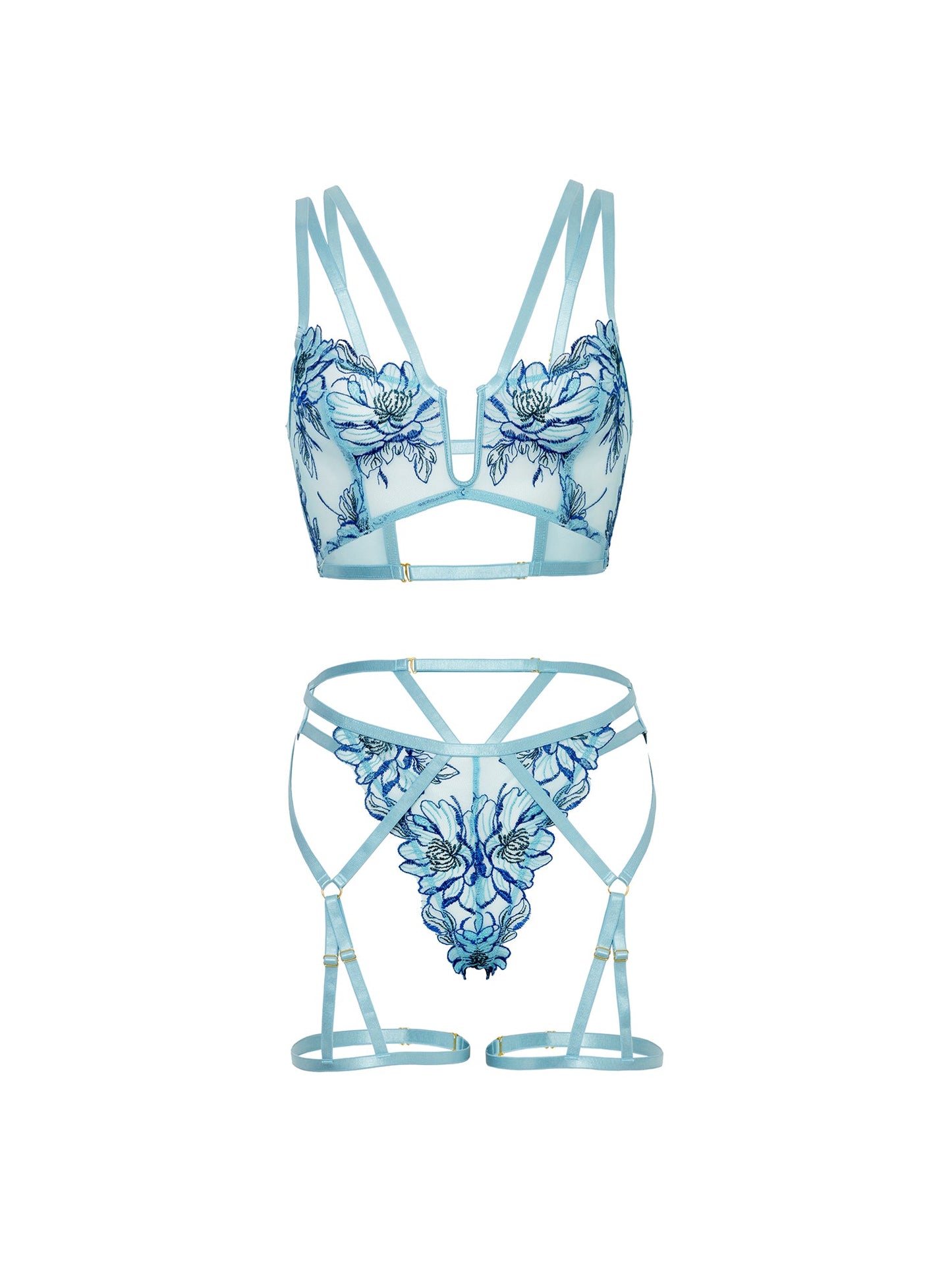 Oh la la Cheri Emilia Bra Set Floral Embroidery
