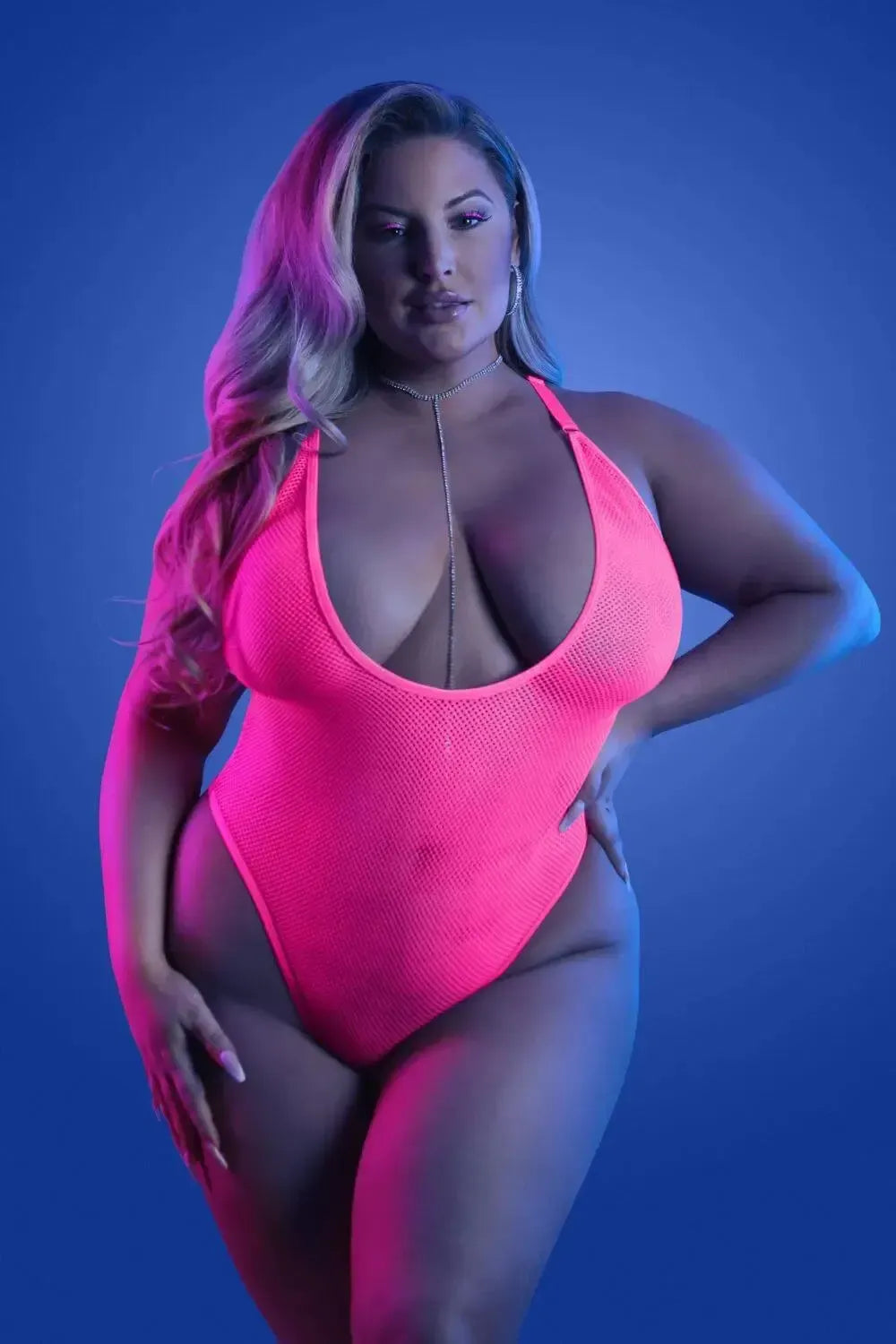 Fantasy Queen Glow Black Light Electric Haze Teddy Neon Pink