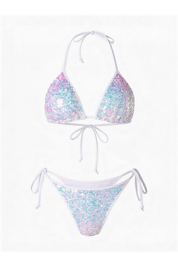 Axami 12123 Luxury Shimmer Sequins Cheeky Bikini Bottom