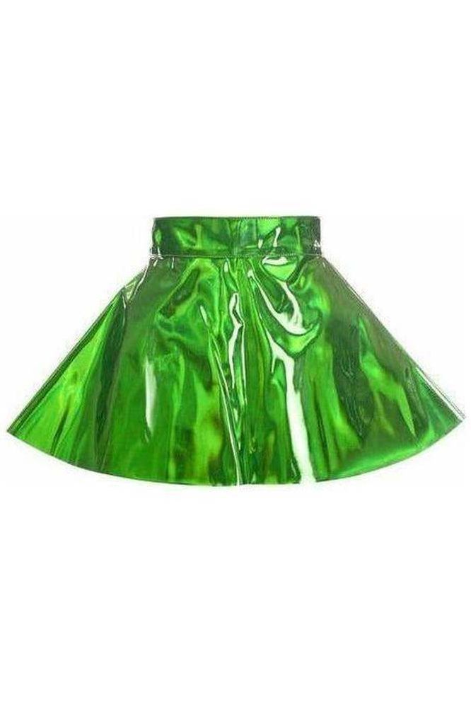 Daisy Corsets Green Holo Skater Skirt