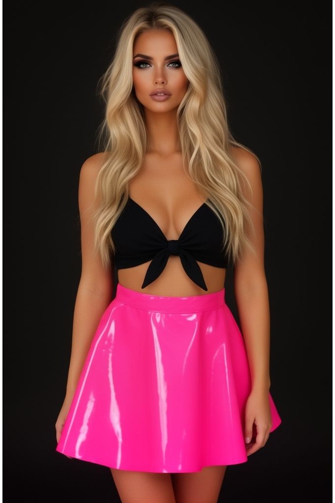 Daisy Corsets Hot Pink Patent Skirt